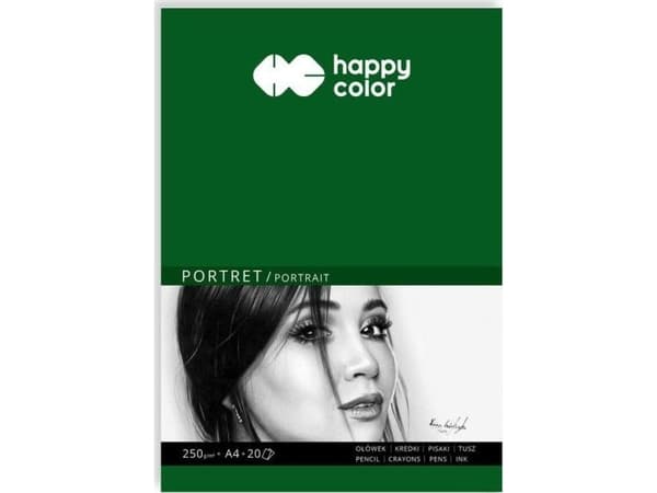 Happy Color Blok PORTRET, Art., A4, 20 ark, 250g, Happy Color