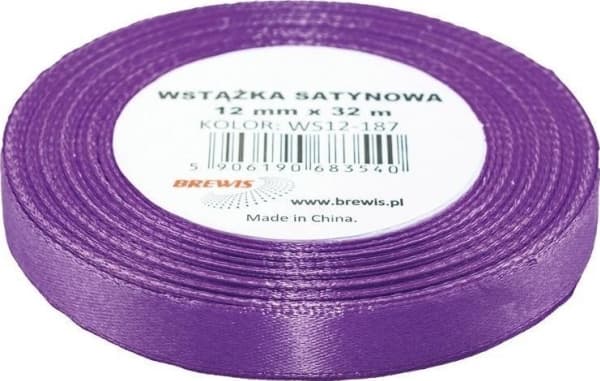 Lavendel satengbånd 12mmx32m