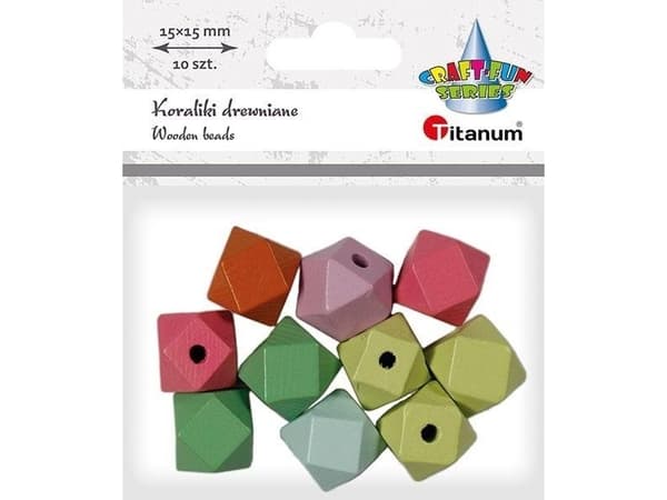 Titanum Träkuber pärlor 10st
