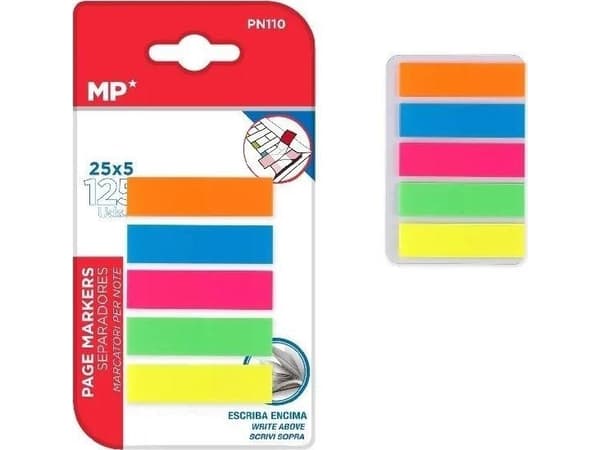Fluo-kortit 45x12mm 5x25K 5x25K