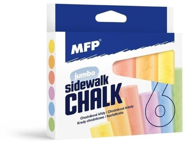 MFP oval markstenskrita 6 färger