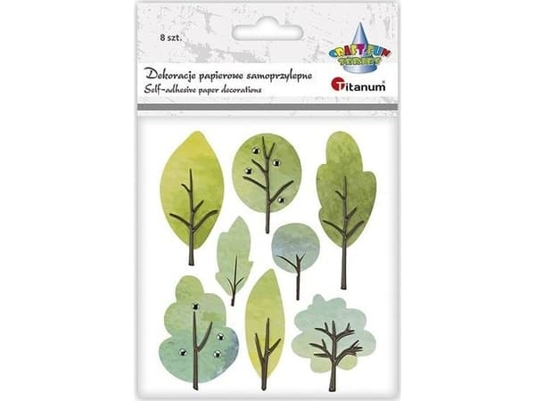 Titanum 3D paperi tarroja puita 8kpl