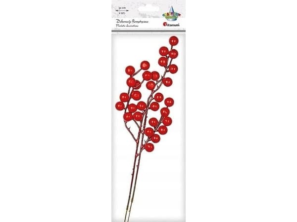 Julepynt Titanum Rowan greiner 85x320mm rød 2 stk