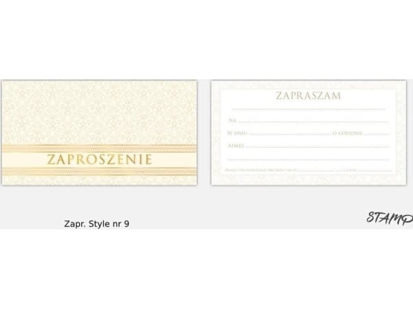 Invitations Style pattern no 09 10pcs