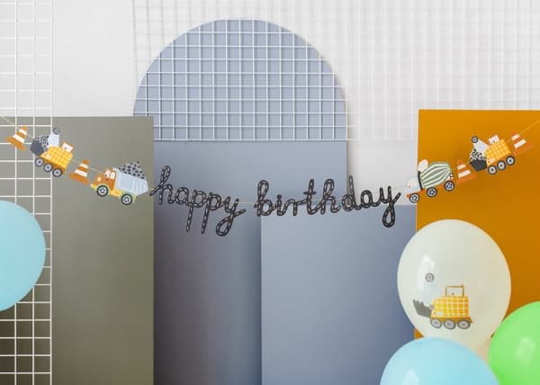 PartyDeco FLG20, Lippuviiri, Paperi, Monivärinen, Kuva, Syntymäpäivä, 1 kpl