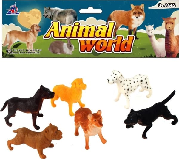 Dog figurine set 6pcs