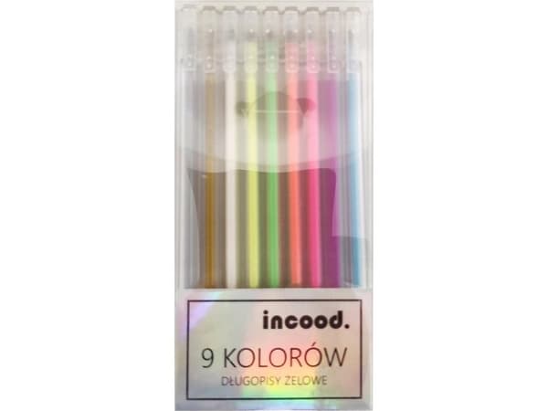 Pastellpennor, tunnare 9 färger