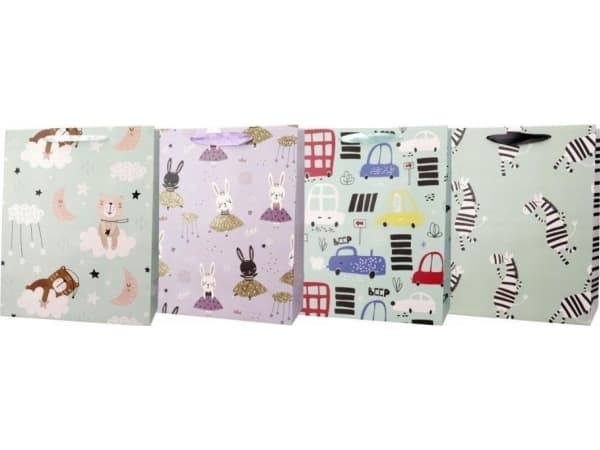 Lahjapussi 26x32 autoja, seeprat mix