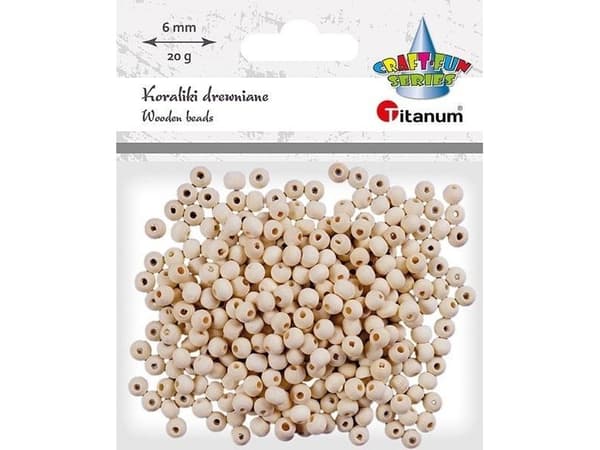 Runda träpärlor 20 g