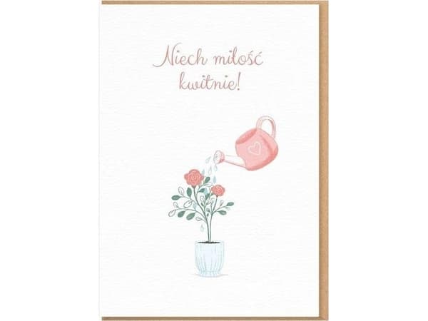 Bröllopskort - Låt kärleken blomma