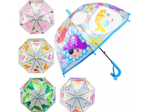 Teka Transparent paraply med MIX-grafikk