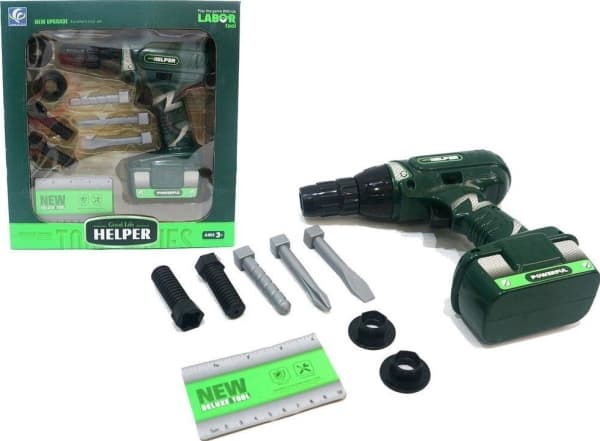 LeanToys Drill Batteridrevet DIY Drill Grønne boreskruer