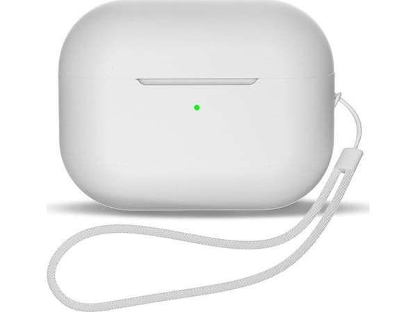 Silikonikotelo AirPods 1 / AirPods 2 -laitteille + rannehihna - valkoinen
