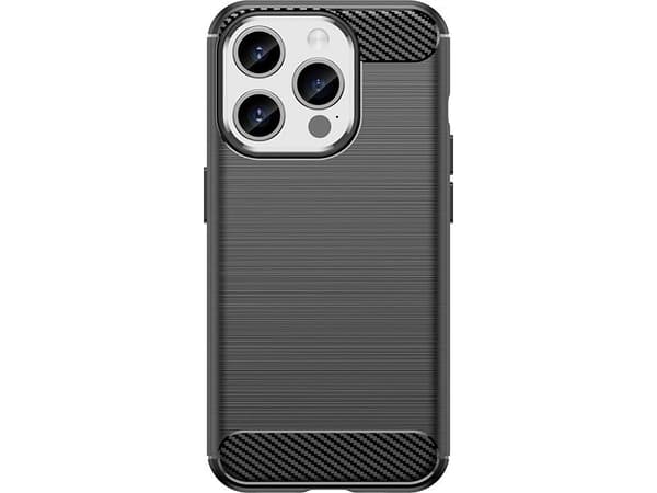 Elastyczne etui wzór karbon do iPhone 15 Pro Carbon Case - sort