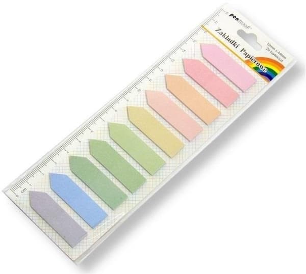 Indeksfaner 12x44mm 10x20 stk papir