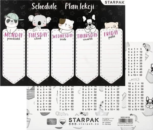 Minisy multiplikasjonstabell leksjonsplan (25 stk)