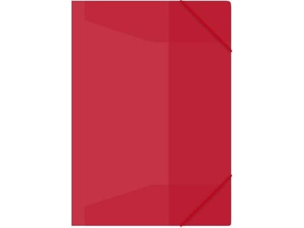 MFP papirmappe M A4 rød med PP gummi 5370339