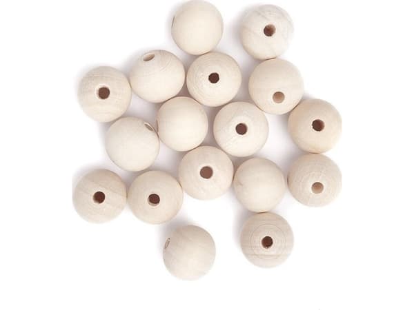 Träpärlor kulor 20mm 30st