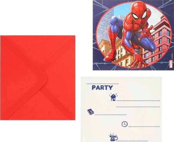 GoDan Kutsut kirjekuorineen Spiderman 6kpl