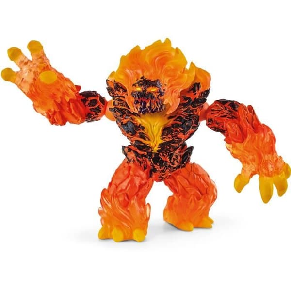 Lavademon, mytisk figur med rörliga armar och käke, slitstark leksak Schleich 70145 Eldrador