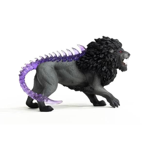 Lion of Darkness Figur - Mycket detaljerad och realistisk figur med genomskinlig svans - Leksak för pojkar och flickor -