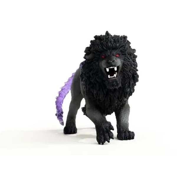 Lion of Darkness Figur - Mycket detaljerad och realistisk figur med genomskinlig svans - Leksak för pojkar och flickor -