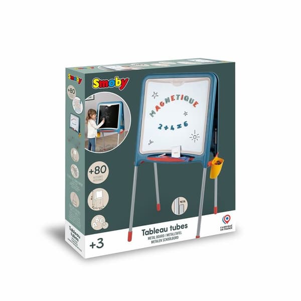 Dobbeltsidet tavle Smoby Foldbar 80 Dele 105 x 49 x 52 cm