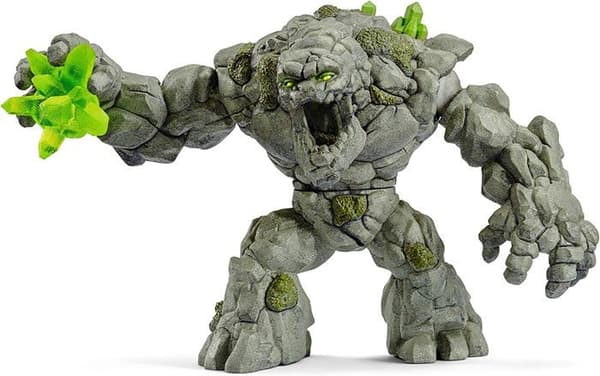 Stenmonster, slitstark och detaljerad monsterleksak med rörliga armar och roterande bål, fantastisk leksak för barn från 7 år och uppåt -
