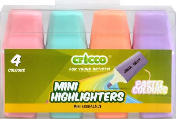 Cresco Mini pastell highlightere 4 farger CRICCO
