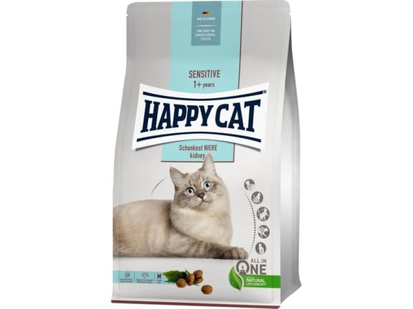 Happy Cat Sensitive Kidney, tørrfôr, for voksne katter, for sunne nyrer, 300 g, pose