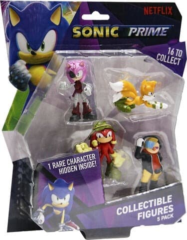 P.m.i. Sonic Prime- 5 Pack - 1 Rare Hidden Character 6,5cm [assorted] (s1)