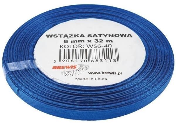 Sininen satiininauha 6mmx32m