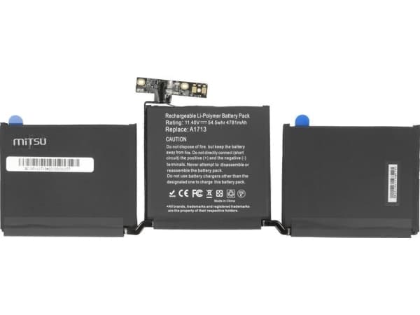 Bateria Mitsu Bateria A1713 do Apple MacBook Pro 13 A1708