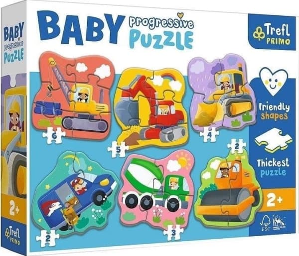 Puzzle Baby Progressive Vehicles 44004 Trefl