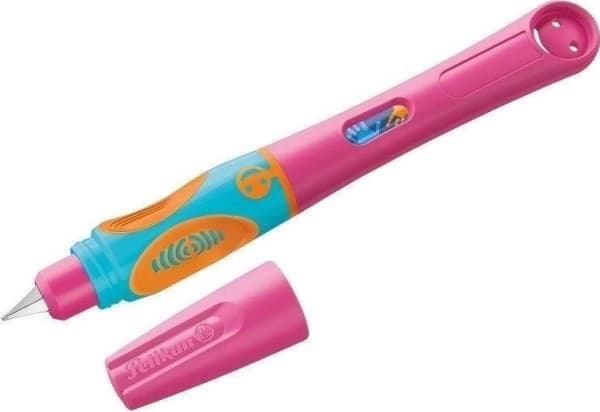 Pelikan griffix, Rosa, Påfyllning med bläckpatronssystem, Blå, Plast, Rostfritt stål, Vänsterhänt