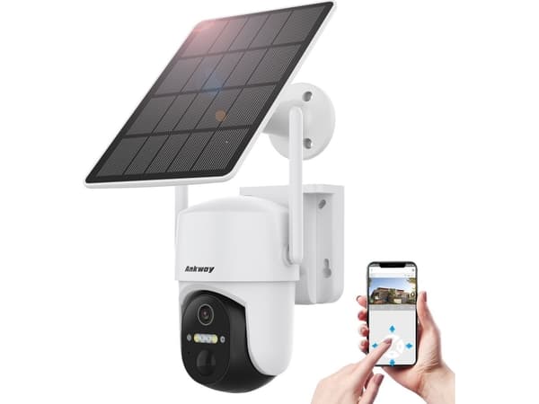 Choetech IP-kamera Choetech WiFi-kamera med Android/iOS-kontrollapplikasjon + 5W solcellepanel (ASC005)