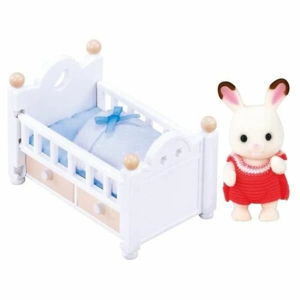 Actionfigurer Sylvanian Families Baby Rabbit Chocolate Bed