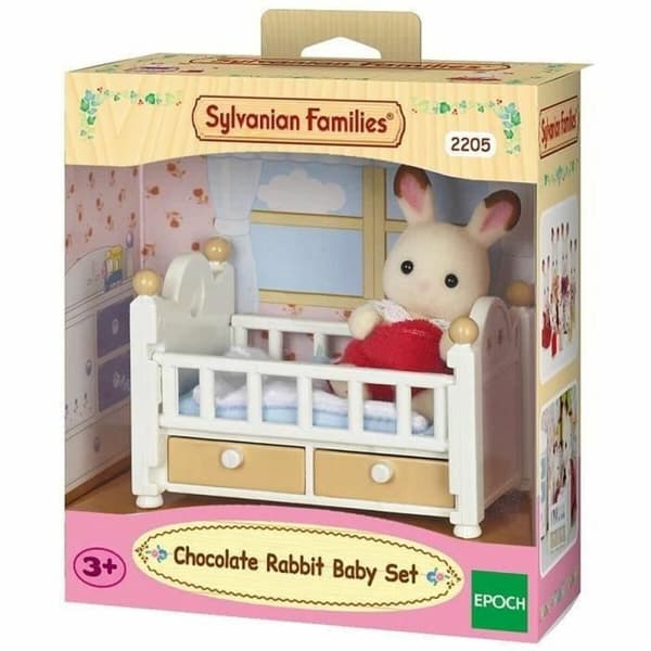 Actionfigurer Sylvanian Families Baby Rabbit Chocolate Bed