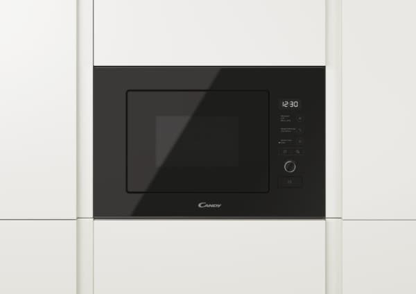 Candy MICG20GDFB, Sisäänrakennettava, Grillimikroaaltouuni, 20 L, 800 W, Sisäänrakennettu näyttö, Kosketusnäyttö