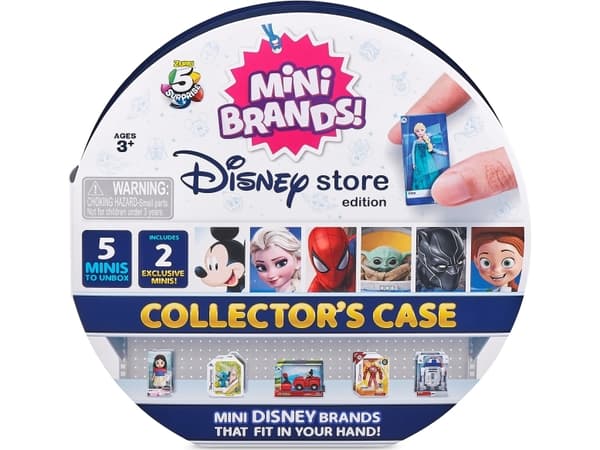 5 Surprise Mini Brands Disney Store, Leksaksfigursset, Marvel, Lucasfilm, Pixar, Disney Princesses and Mickey & Friends, Multifärg