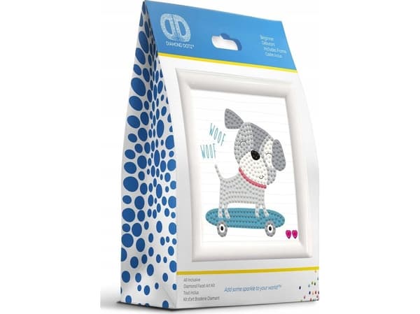 DIAMOND DOTS kreativt sett diamantmaling Skate & Woof, DD1.057F