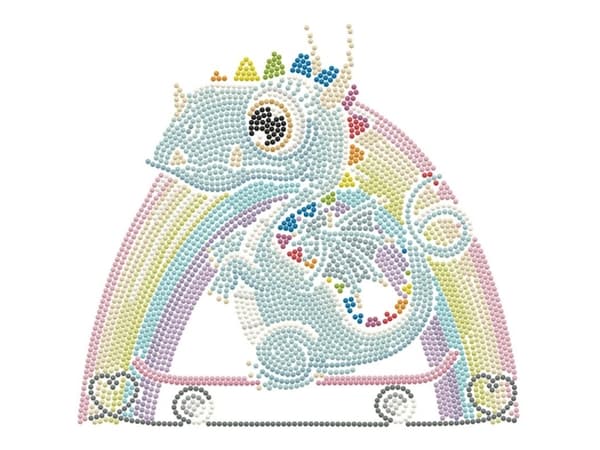 Diamond Dotz Diamond maalaus Drache auf Skateboard-