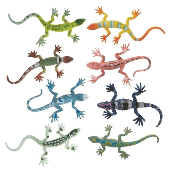 Unique Party Lizard Toy (Pack of 8)