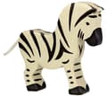Miniatyrbild 1 av 2: Figurine - HOLZTIGER - 80151 - Zebra - Handmålad trä - Europeisk tillverkning - 13x2,3x8 cm