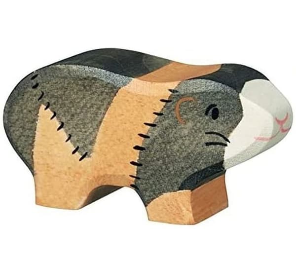 Träleksak - HOLZTIGER - Djur: Cavia trä - Brun - Flerfärgad - Från 3 år