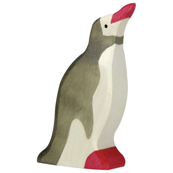 HOLZTIGER träfigur - Penguin head up - För barn från 2 år och uppåt