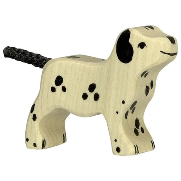 HOLZTIGER Dalmatiner stående liten träfigur - Handmålad - Europeisk tillverkning