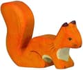 Miniatyrbild 1 av 2: HOLZTIGER träfigur - Stående röd ekorre - För barn från 3 år - Europeisk tillverkning