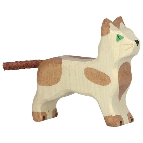 HOLZTIGER träfigur - Stående katt liten modell