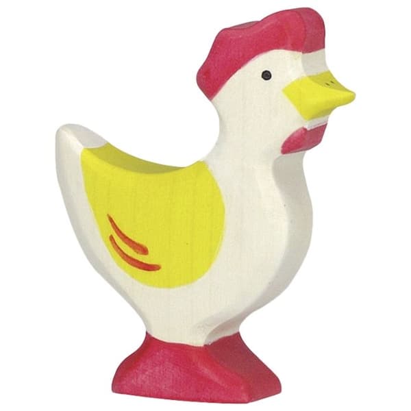 HOLZTIGER - 80018 - FIGURIN - HÖNA, STÅENDE - GUL